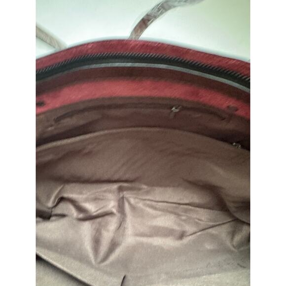 NWOT Elegant Faux Leather Tote with Removable Long Strap in Chocolate Brown - Picture 12 of 16